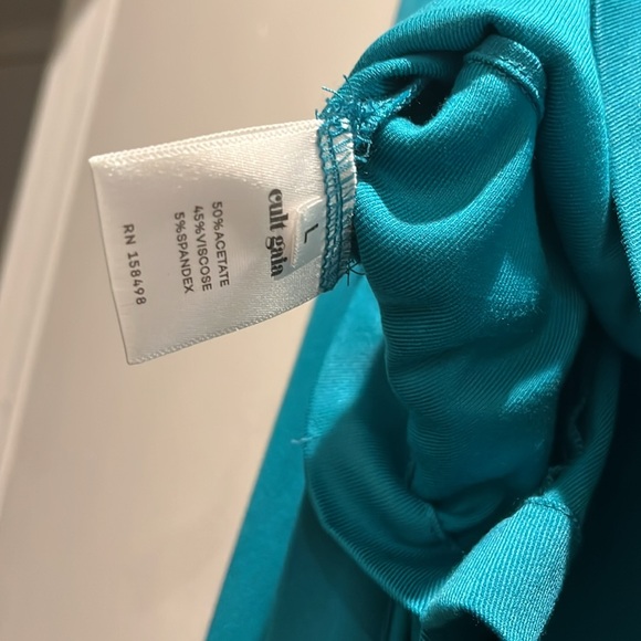Cult Gaia NEW W/ TAGS Maris Cyn Blue Blouse with elongated sleeves.Large Soldout - Picture 7 of 8